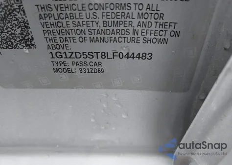 2020 Chevrolet Malibu Fwd Lt from USA, damaged, VIN 1G1ZD5ST8LF044483